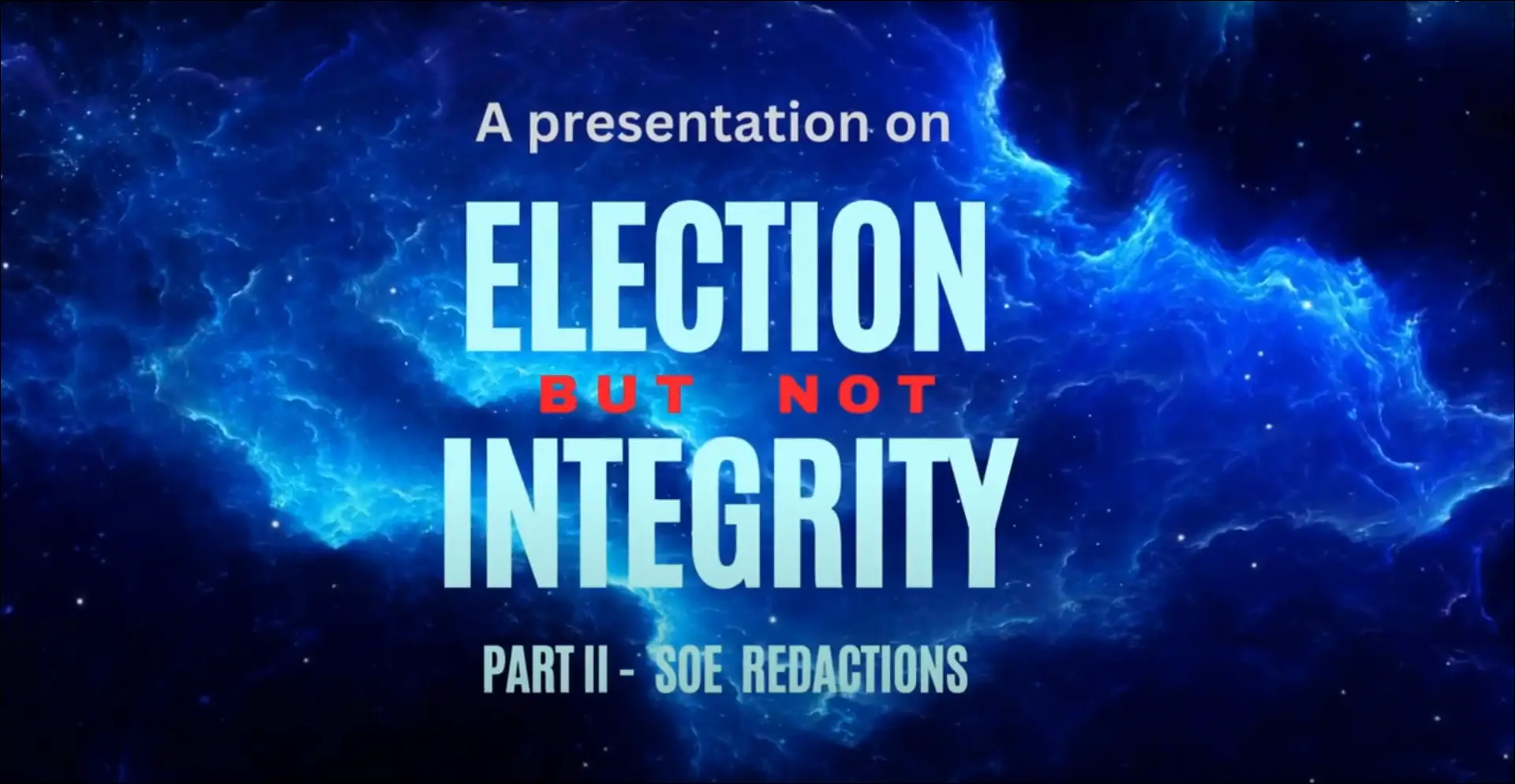 Election Not Integrity